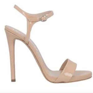MARC ELLIS heels Woman Sandals Size 39 Patent Ankle-Strap Stiletto Sandal Nude